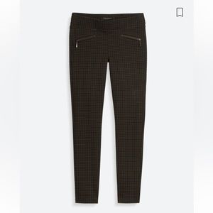 Liverpool Printed Skinny Pant-Black and Brown Houndstooth. Size 14/32
